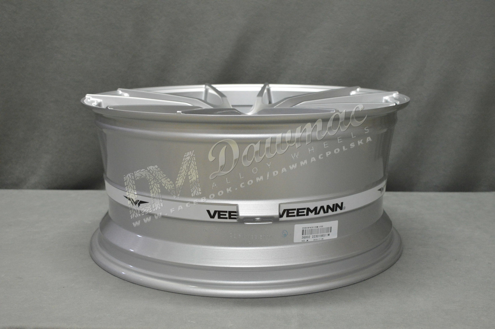 Veemann V-FS25 20" 8,5J ET35 + 10J ET42 5x120 Silver Machined - obrazek 7