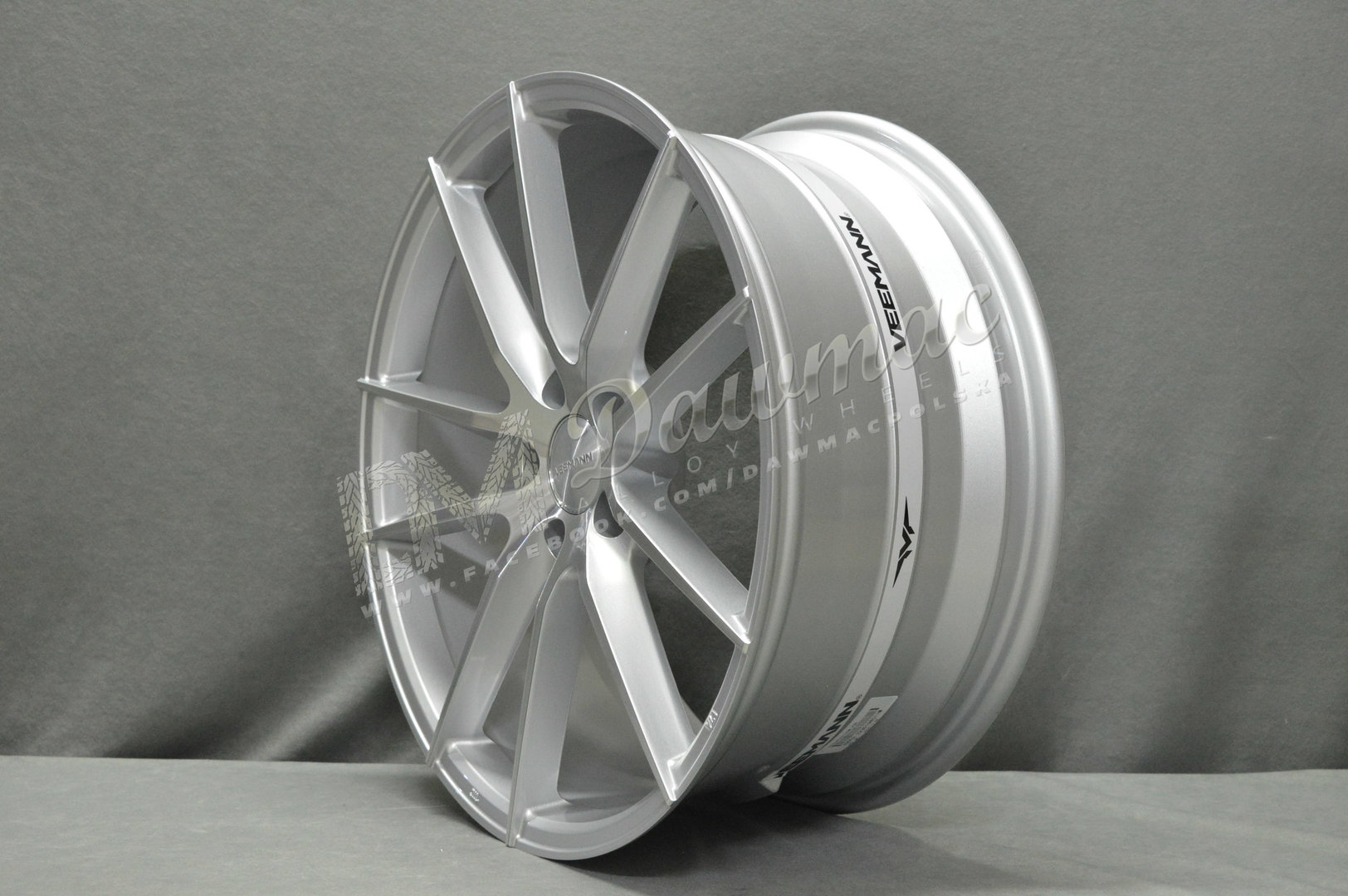 Veemann V-FS25 20" 8,5J ET35 + 10J ET43 5x120 Silver Machined - obrazek 3