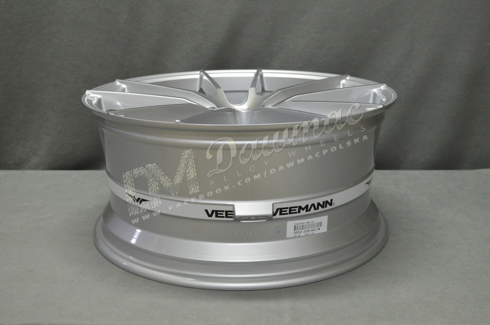 Veemann V-FS25 20" 8,5J ET35 + 10J ET43 5x120 Silver Machined - obrazek 6