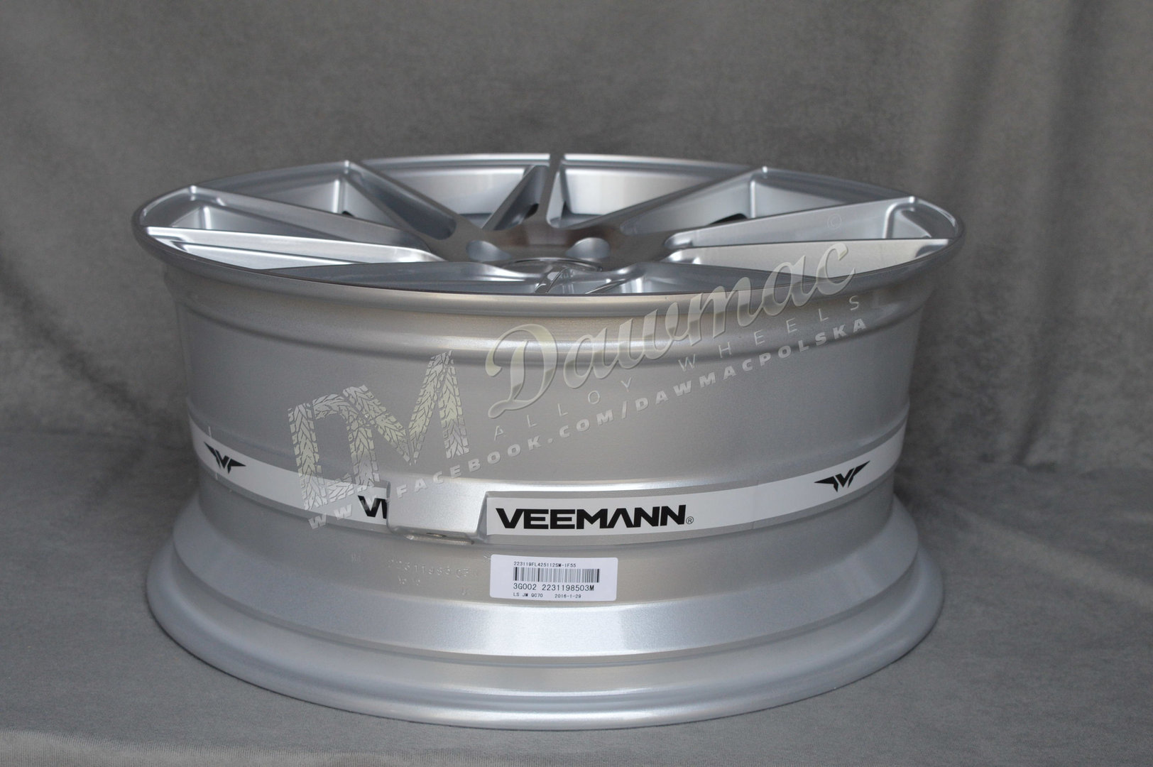 Veemann V-FS26 19" 8,5J ET35 + 9,5J ET42 5x120 Silver Machined - obrazek 7