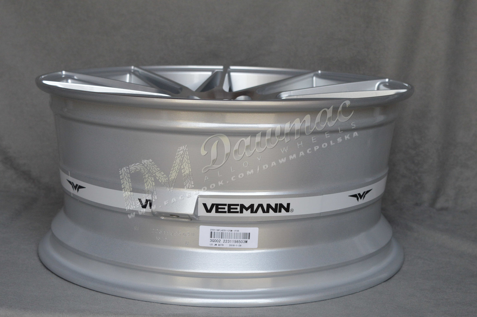 Veemann V-FS26 19" 8,5J ET35 + 9,5J ET42 5x120 Silver Machined - obrazek 8
