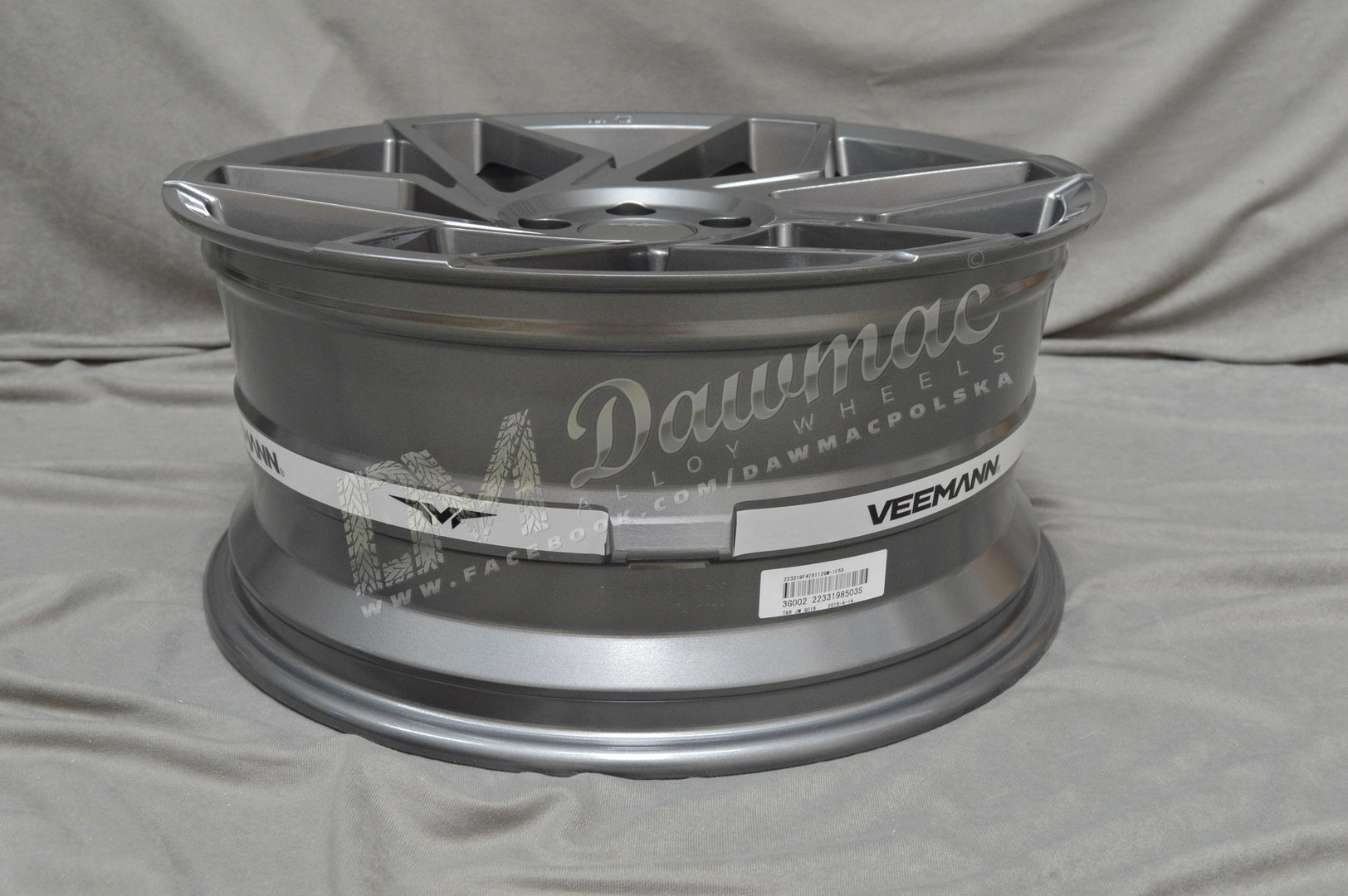 Veemann V-FS27R 19" 8,5J ET42 + 9,5J ET42 5x112 Gloss Graphite - obrazek 6