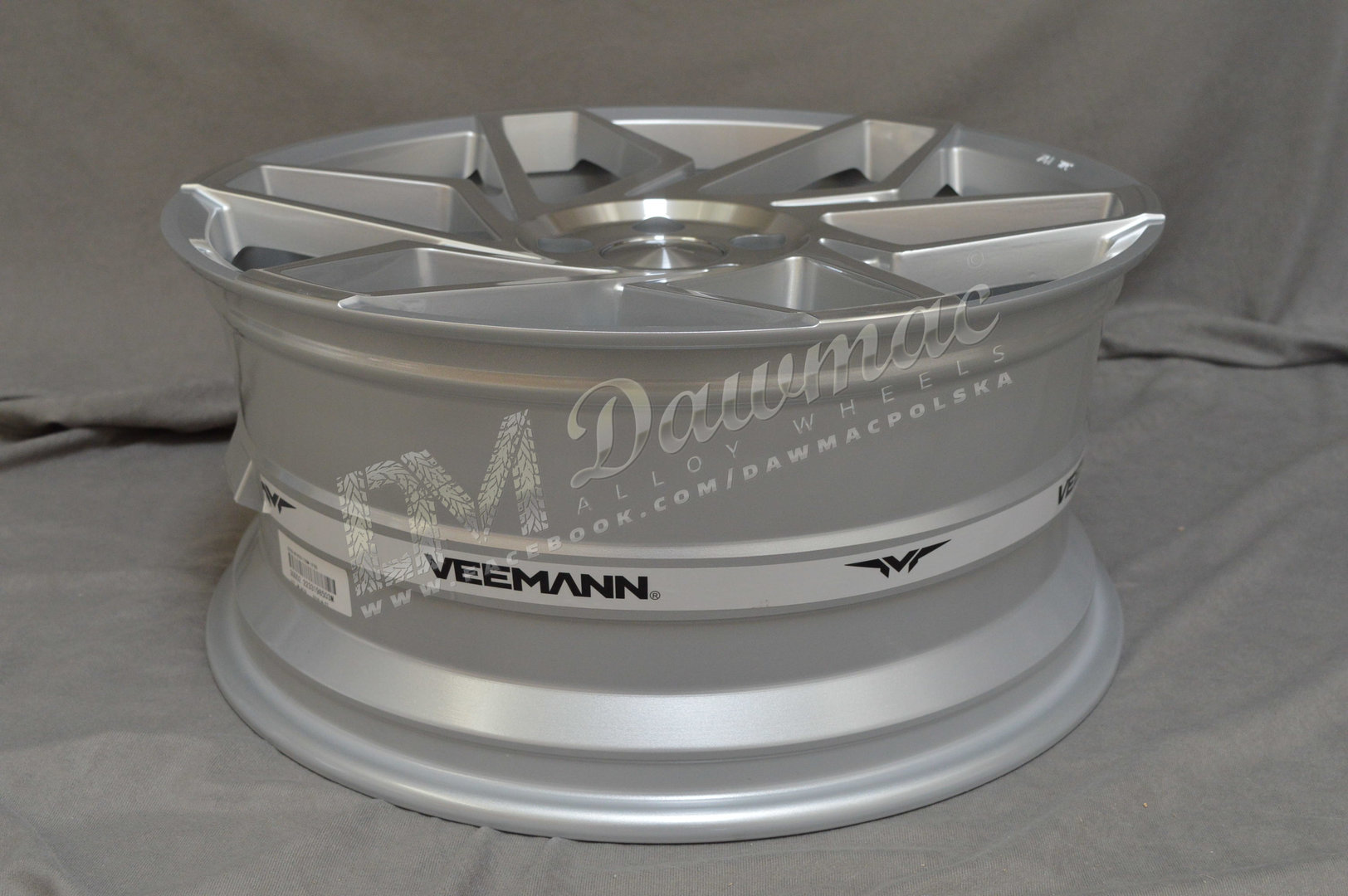 Veemann V-FS27R 19" 8,5J ET42 + 9,5J ET42 5x112 Silver Machined - obrazek 6