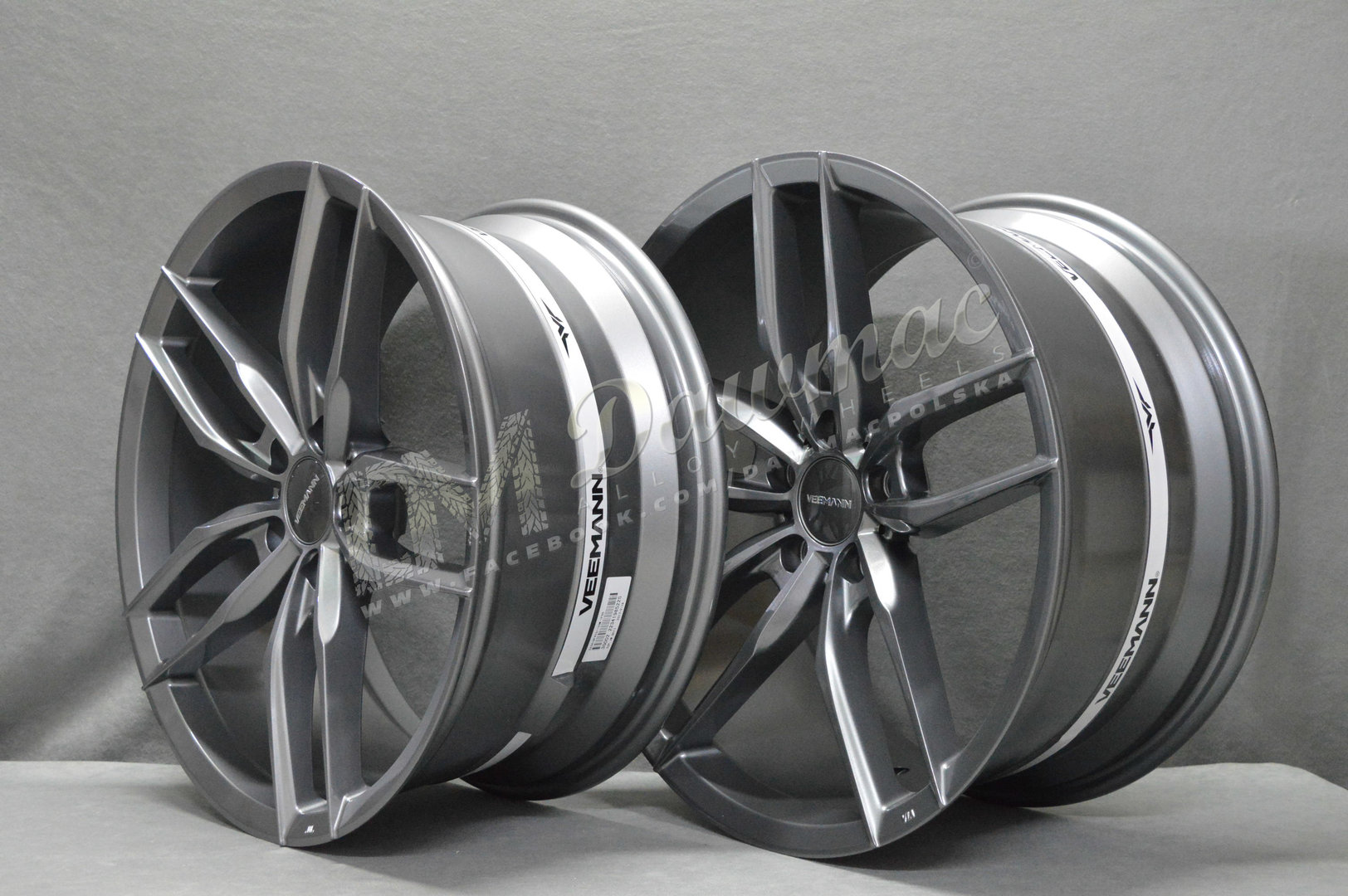 Veemann V-FS28 22" 9,5J ET30 + 10,5J ET45 5x120 Gloss Graphite - obrazek 4