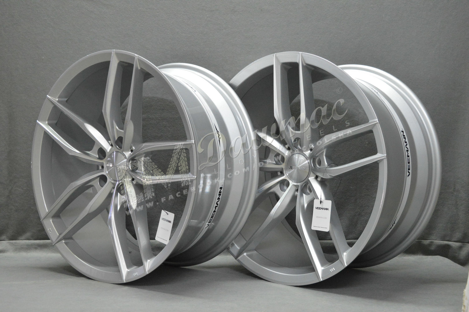 Veemann V-FS28 22" 9,5J ET45 + 10,5J ET40 5x120 Silver Machined - obrazek 4