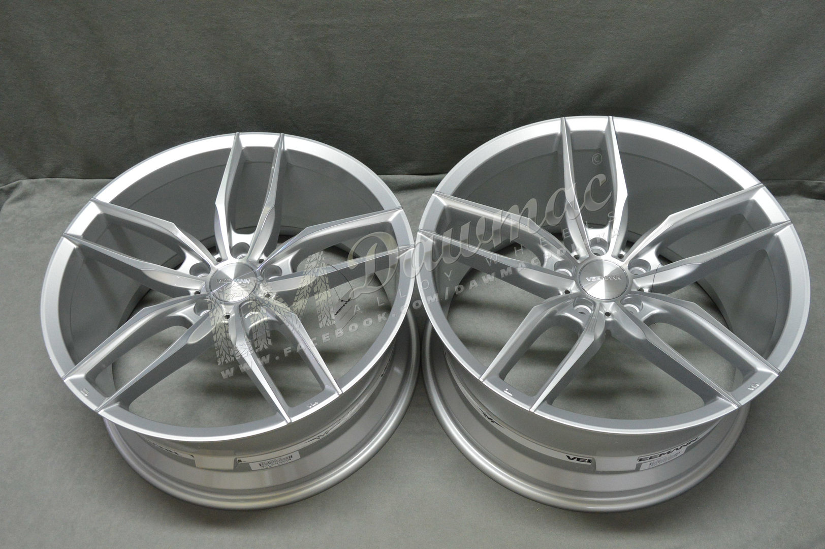 Veemann V-FS28 22" 9,5J ET45 + 10,5J ET45 5x120 Silver Machined - obrazek 6