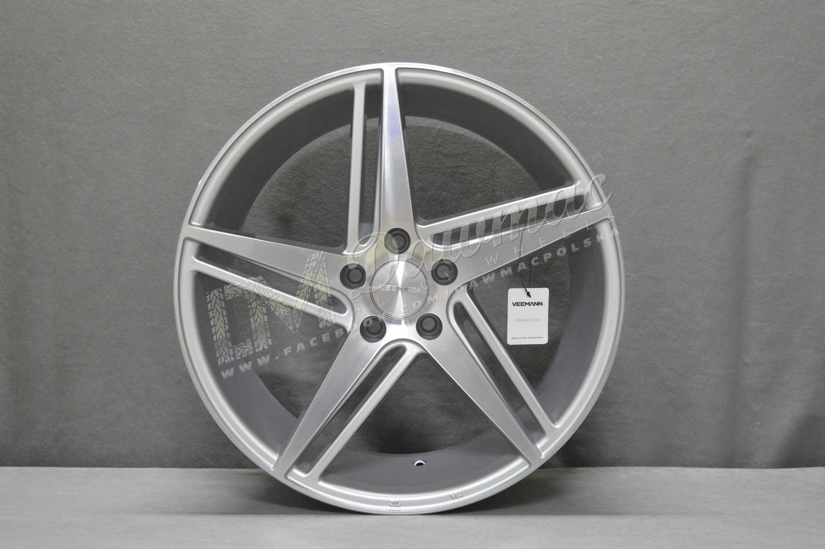 Veemann V-FS31 18" 8J ET35 + 9J ET35 5x120 Silver Machined - obrazek 2