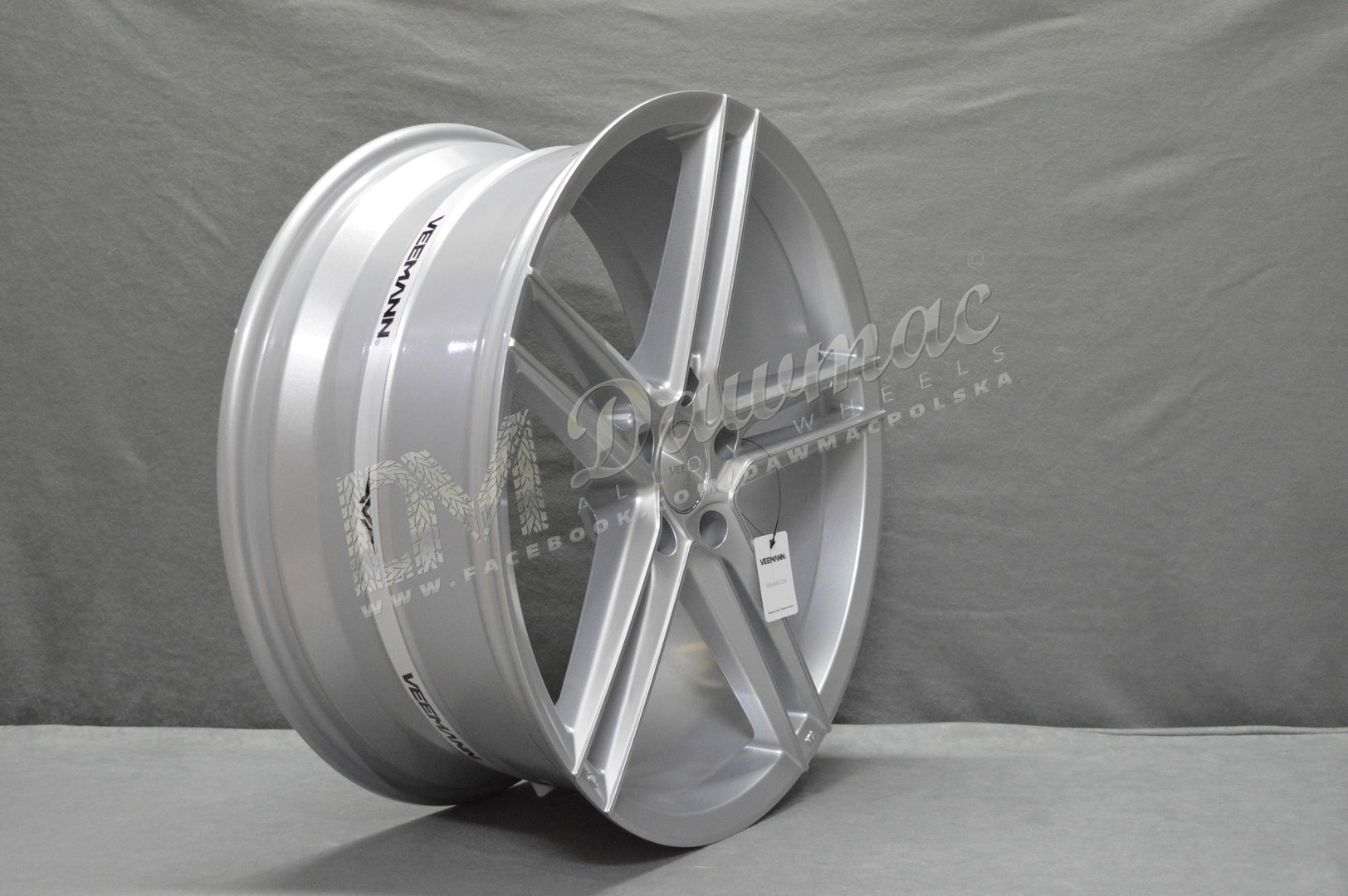 Veemann V-FS33 19" 8,5J ET35 + 9,5J ET43 5x120 Silver Machined - obrazek 4
