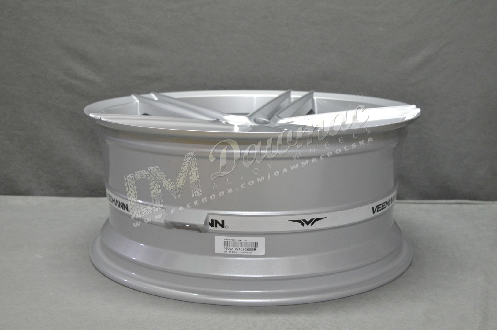 Veemann V-FS33 19" 8,5J ET35 + 9,5J ET43 5x120 Silver Machined - obrazek 7