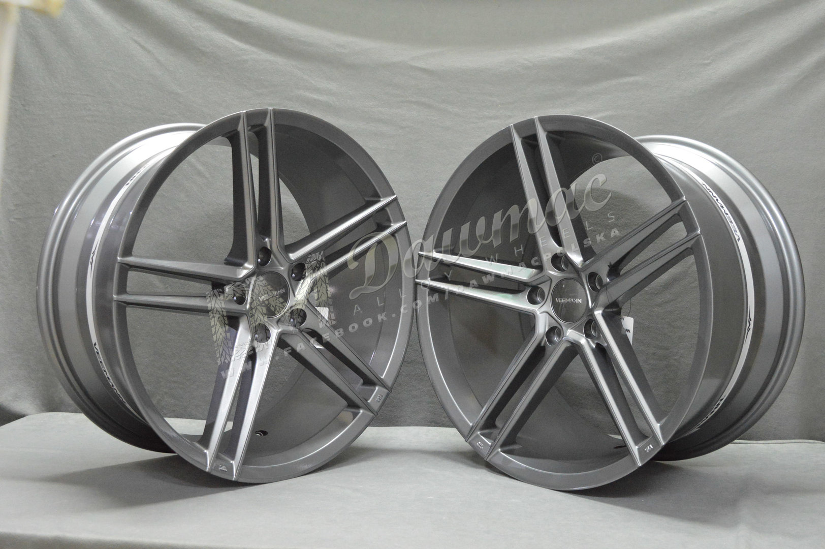 Veemann V-FS33 21" 9J ET32 + 10,5J ET43 5x112 Gloss Graphite - obrazek 3