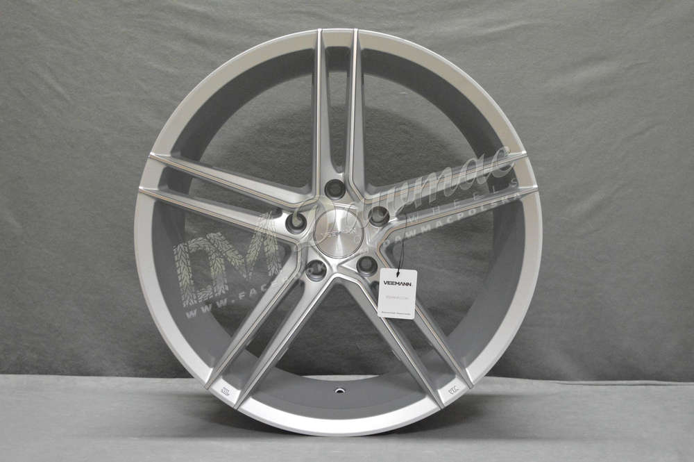 Veemann V-FS33 21" 9J ET32 + 10,5J ET43 5x112 Silver Machined