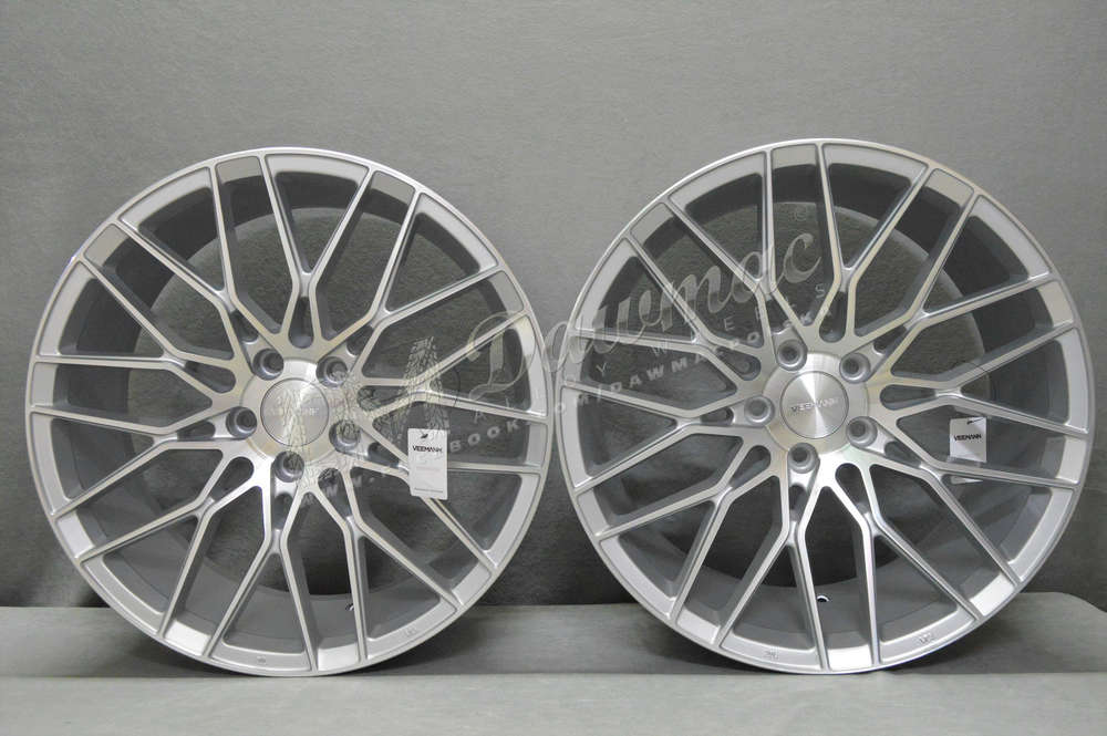 Veemann V-FS34 19" 8,5J ET35 + 9,5J ET33 5x120 Silver Machined