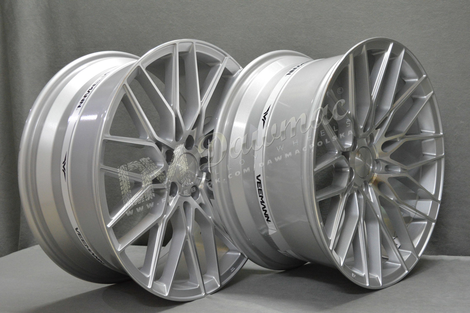 Veemann V-FS34 19" 8,5J ET42 + 9,5J ET42 5x112 Silver Machined - obrazek 5
