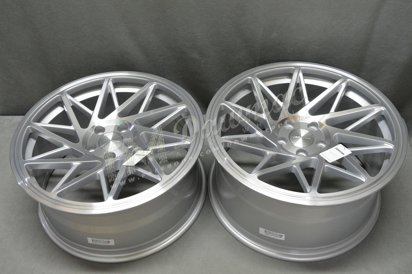 Veemann V-FS35 20" 8,5J ET38 + 10J ET42 5x112 Silver Machined - obrazek 6
