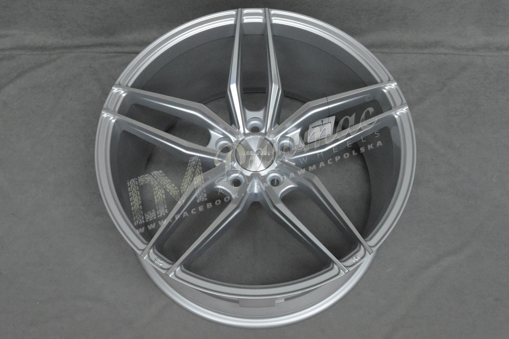 Veemann V-FS37 19" 8,5J ET42 + 9,5J ET42 5x112 Silver Machined - obrazek 5