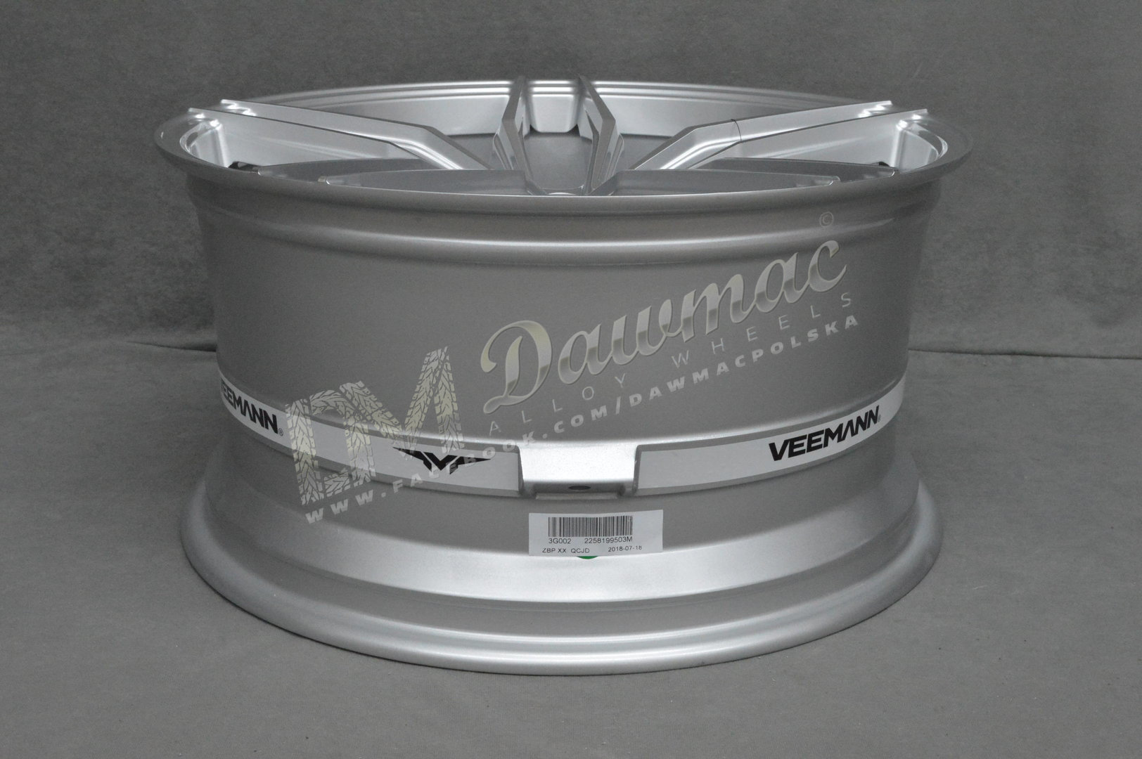 Veemann V-FS37 19" 8,5J ET42 + 9,5J ET42 5x112 Silver Machined - obrazek 8