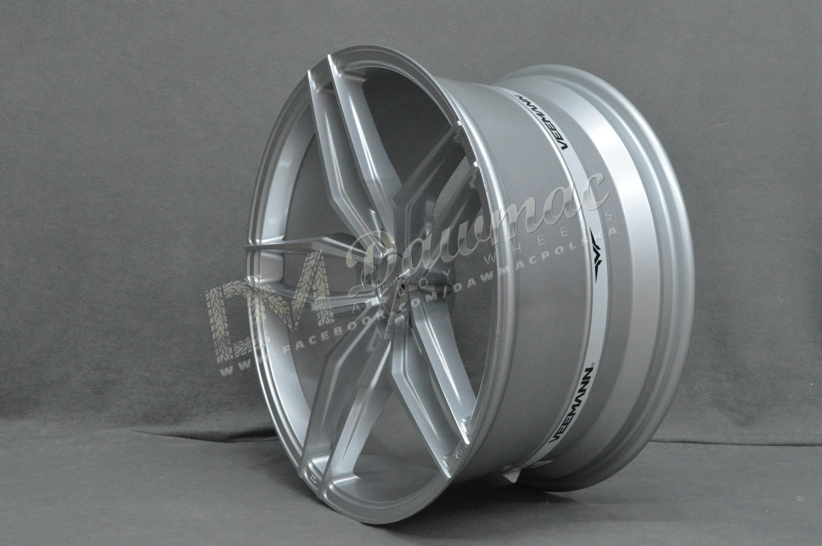 Veemann V-FS37 20" 8,5J ET38 + 10J ET25 5x112 Silver Machined - obrazek 3