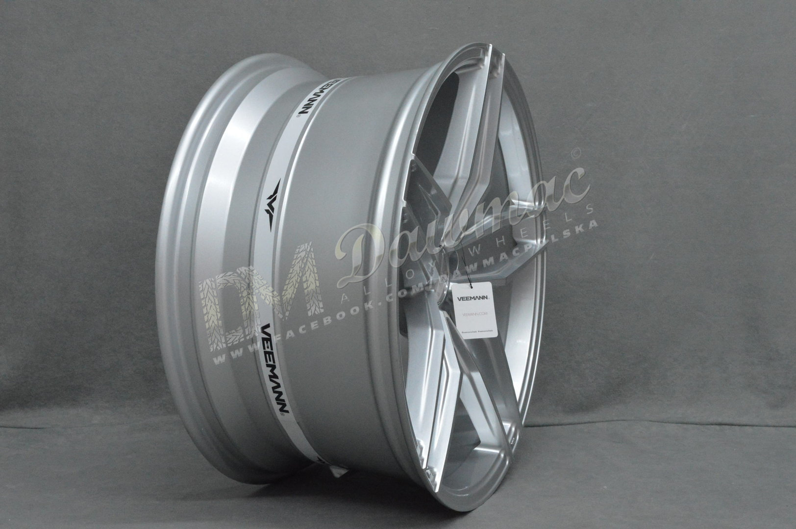 Veemann V-FS37 20" 8,5J ET38 + 10J ET25 5x112 Silver Machined - obrazek 4