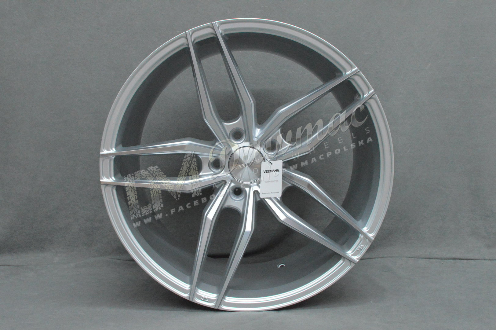 Veemann V-FS37 20" 8,5J ET38 + 10J ET42 5x112 Silver Machined - obrazek 2
