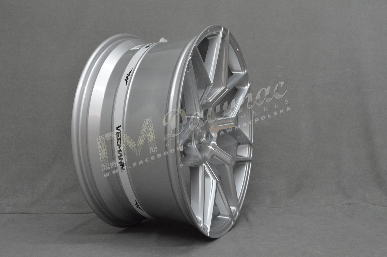 Veemann V-FS38 19" 8,5J ET42 + 9,5J ET42 5x112 Silver Machined - obrazek 4