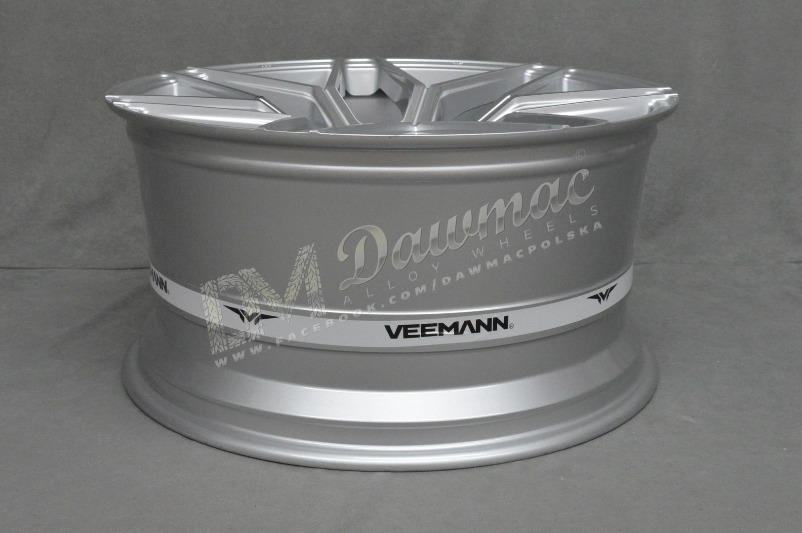 Veemann V-FS38 20" 8,5J ET35 + 10J ET42 5x120 Silver Machined - obrazek 7