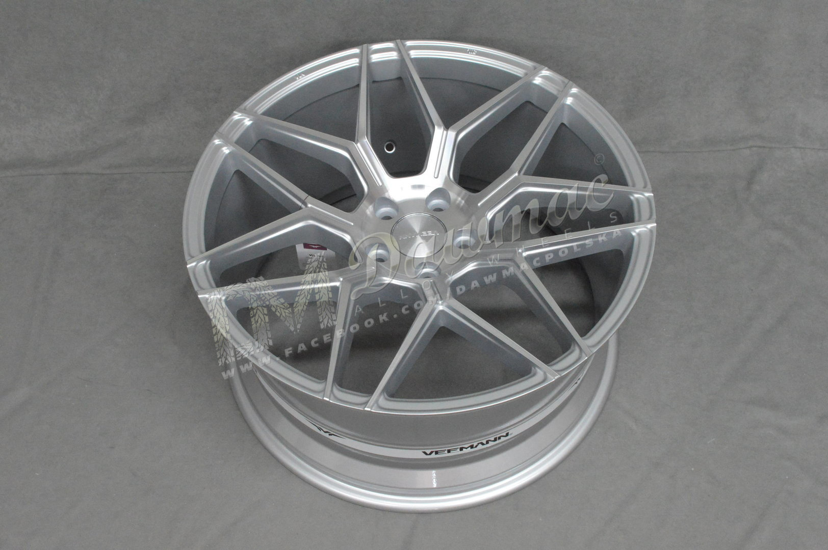 Veemann V-FS38 20" 8,5J ET38 + 10J ET42 5x112 Silver Machined - obrazek 5