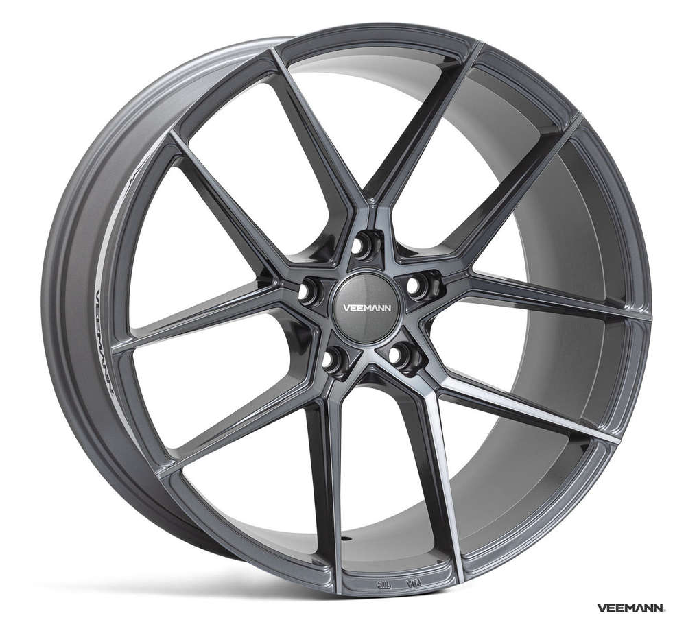 Veemann V-FS39 19" 8,5J ET42 + 9,5J ET42 5x112 Graphite Smoke Machined