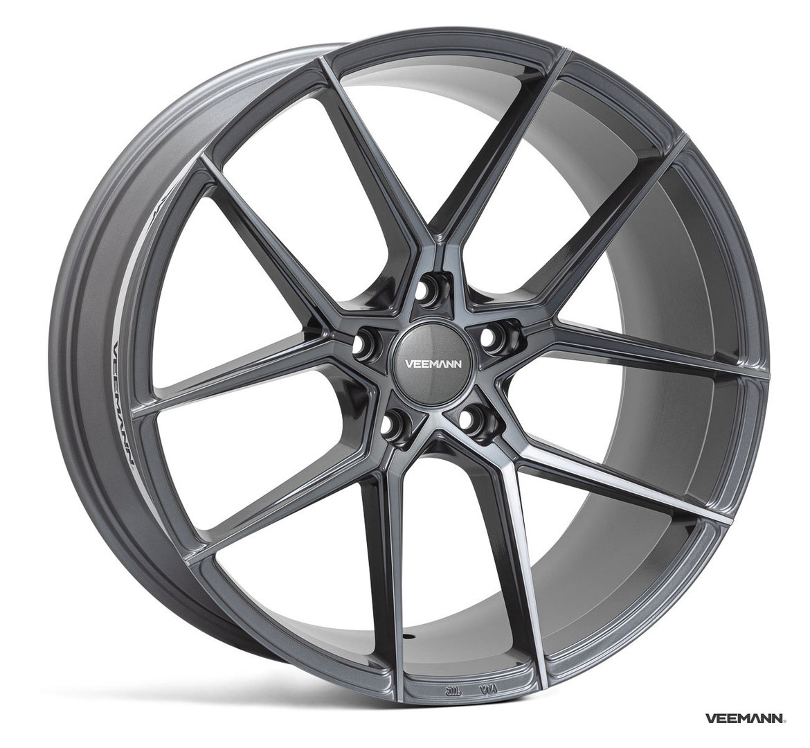 Veemann V-FS39 20" 8,5J ET35 + 10J ET43 5x120 Graphite Smoke Machined - obrazek 2