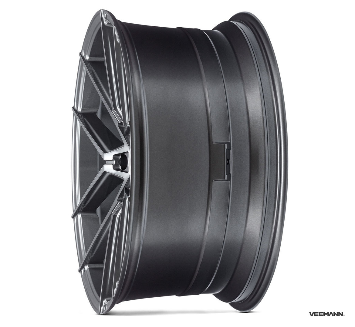 Veemann V-FS39 20" 8,5J ET35 + 10J ET43 5x120 Graphite Smoke Machined - obrazek 3