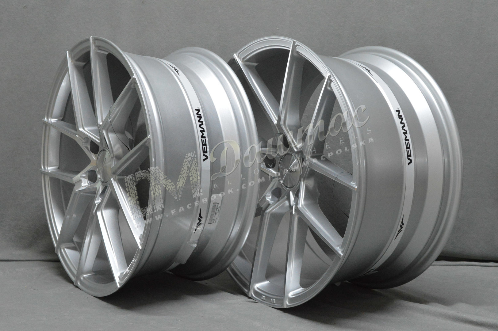 Veemann V-FS39 20" 8,5J ET35 + 10J ET43  5x120 Silver Machined - obrazek 4