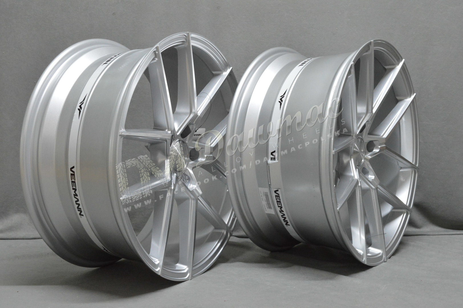 Veemann V-FS39 20" 8,5J ET38 + 10J ET42 5x112 Silver Machined - obrazek 5