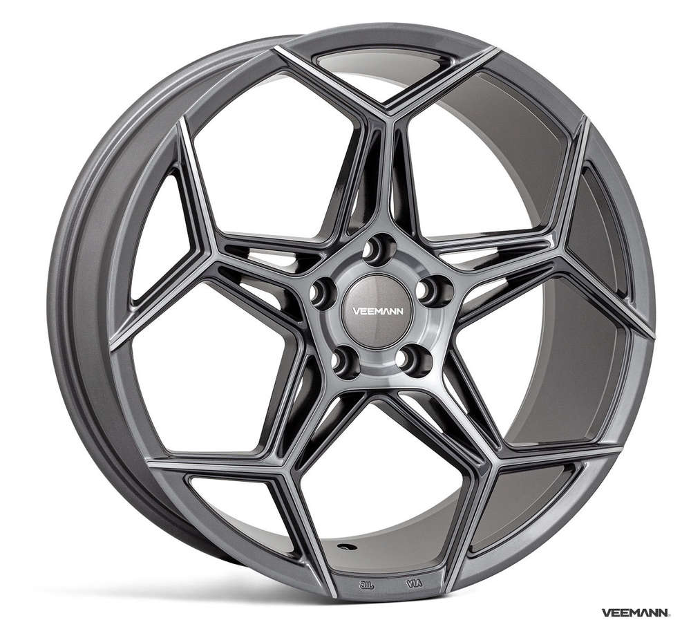 Veemann V-FS40 20" 8,5J ET38 + 10J ET42 5x112 Graphite Smoke Machined