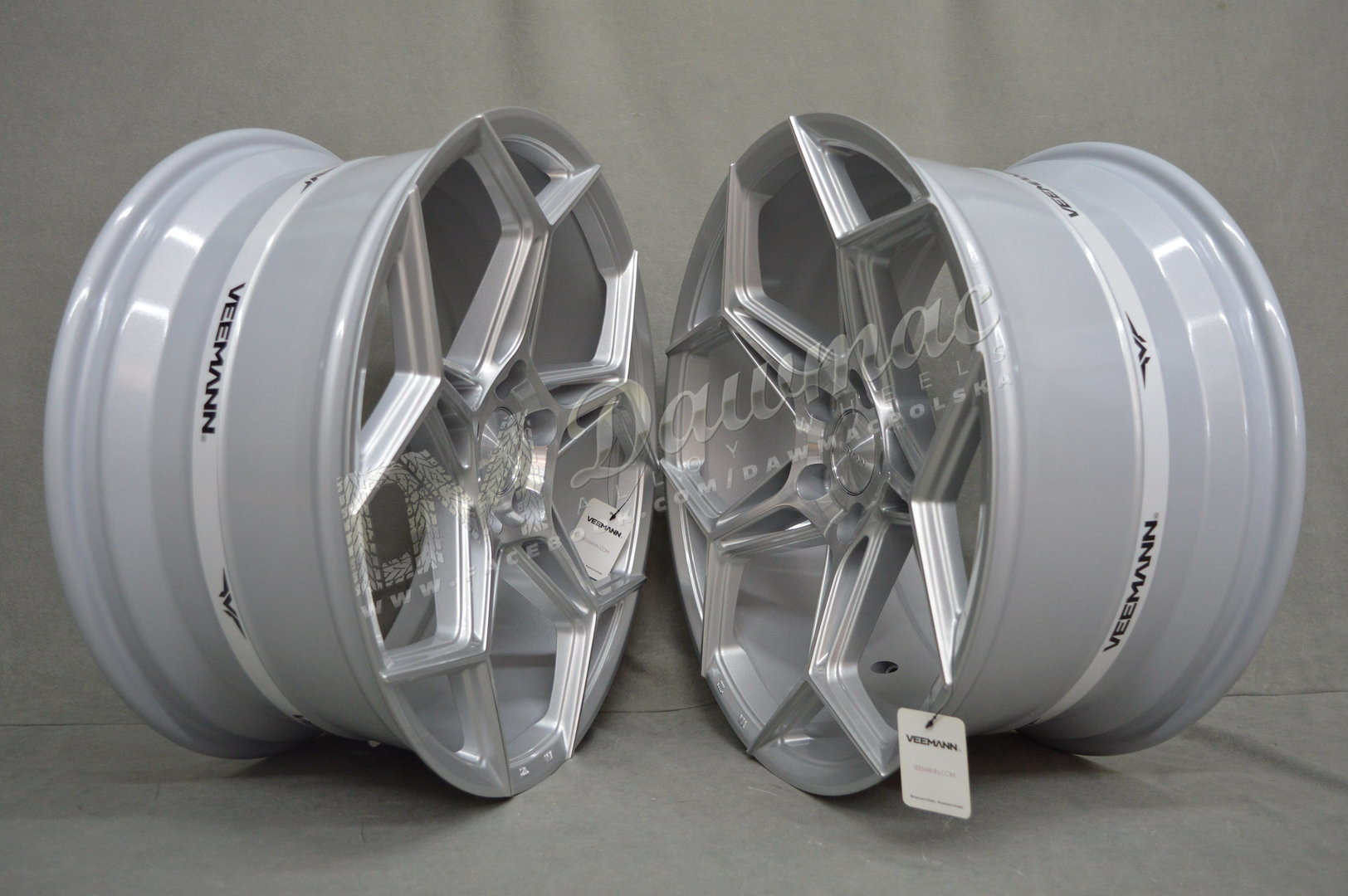 Veemann V-FS40 20" 8,5J ET38 + 10J ET42 5x112 Silver Machined - obrazek 3