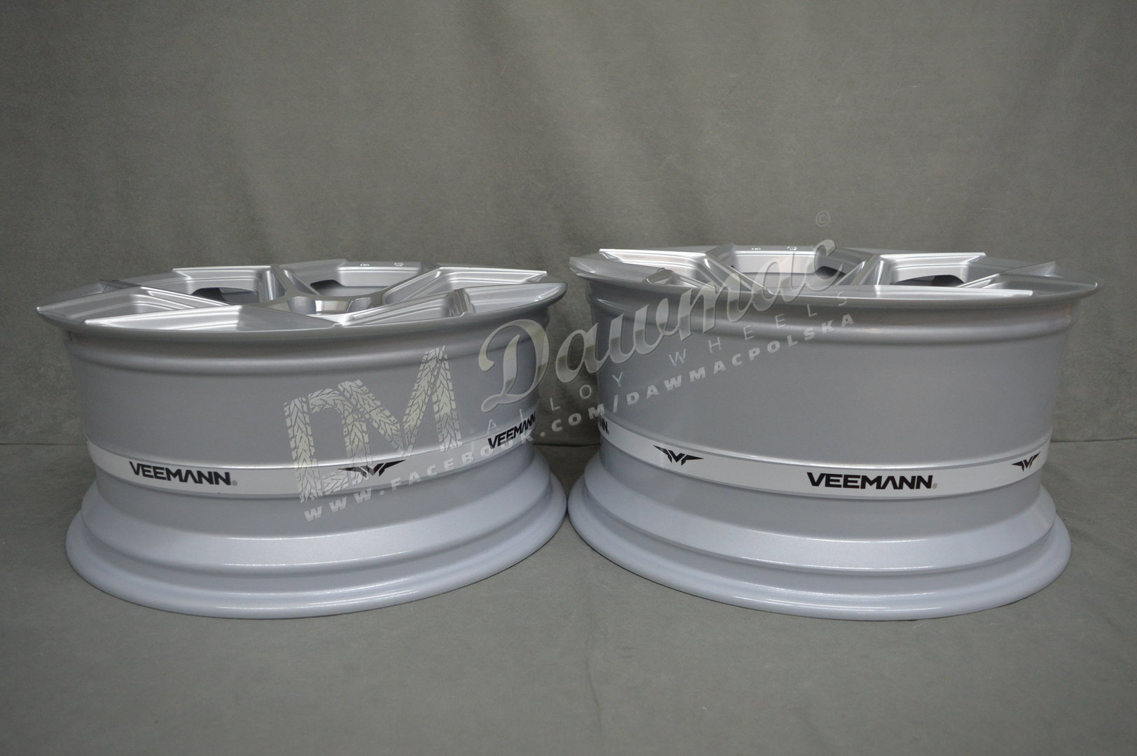 Veemann V-FS40 20" 8,5J ET38 + 10J ET42 5x112 Silver Machined - obrazek 7