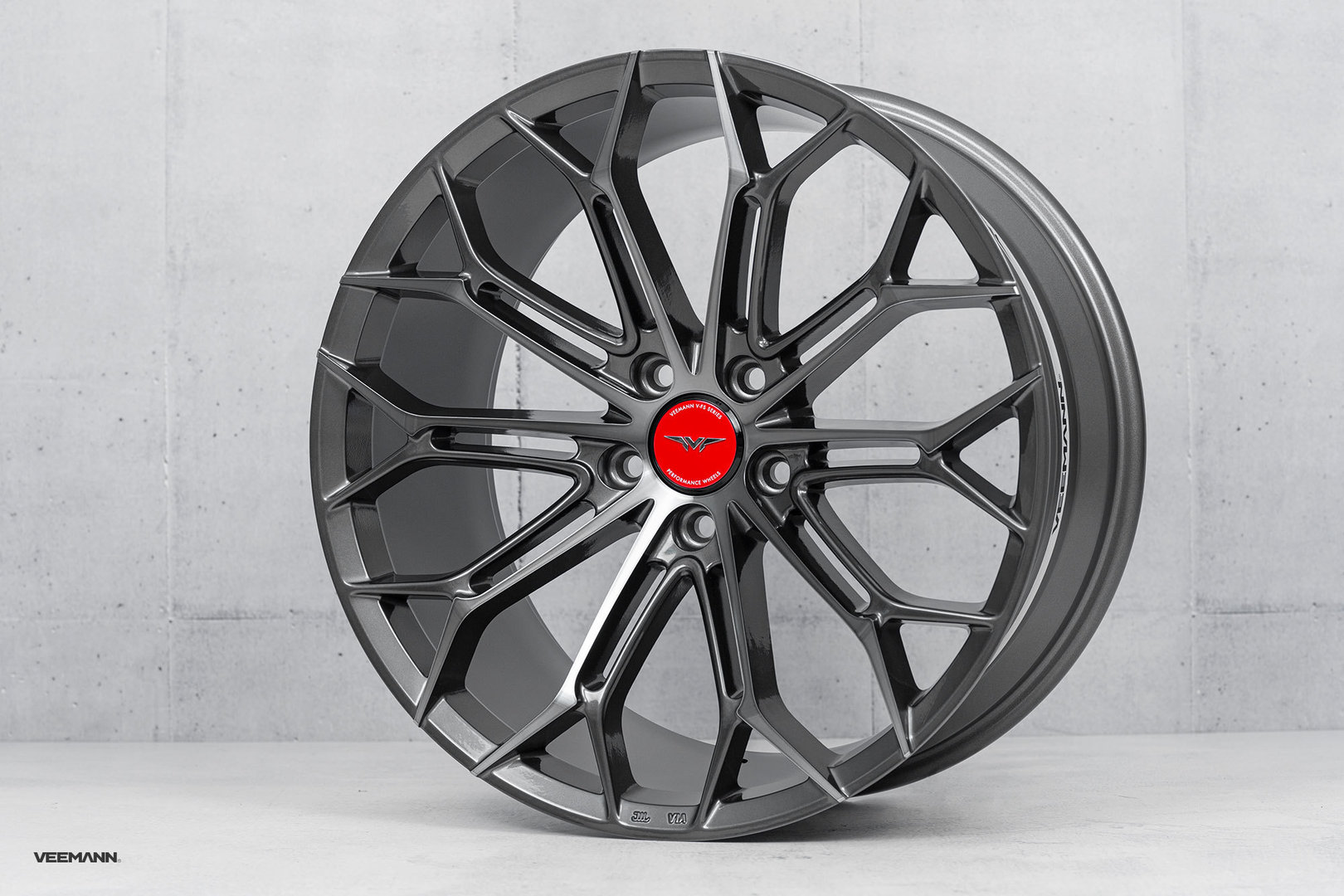 Veemann V-FS41 19" 8,5J ET42 + 9,5J ET42 5x112 Graphite Smoke Machined - obrazek 2