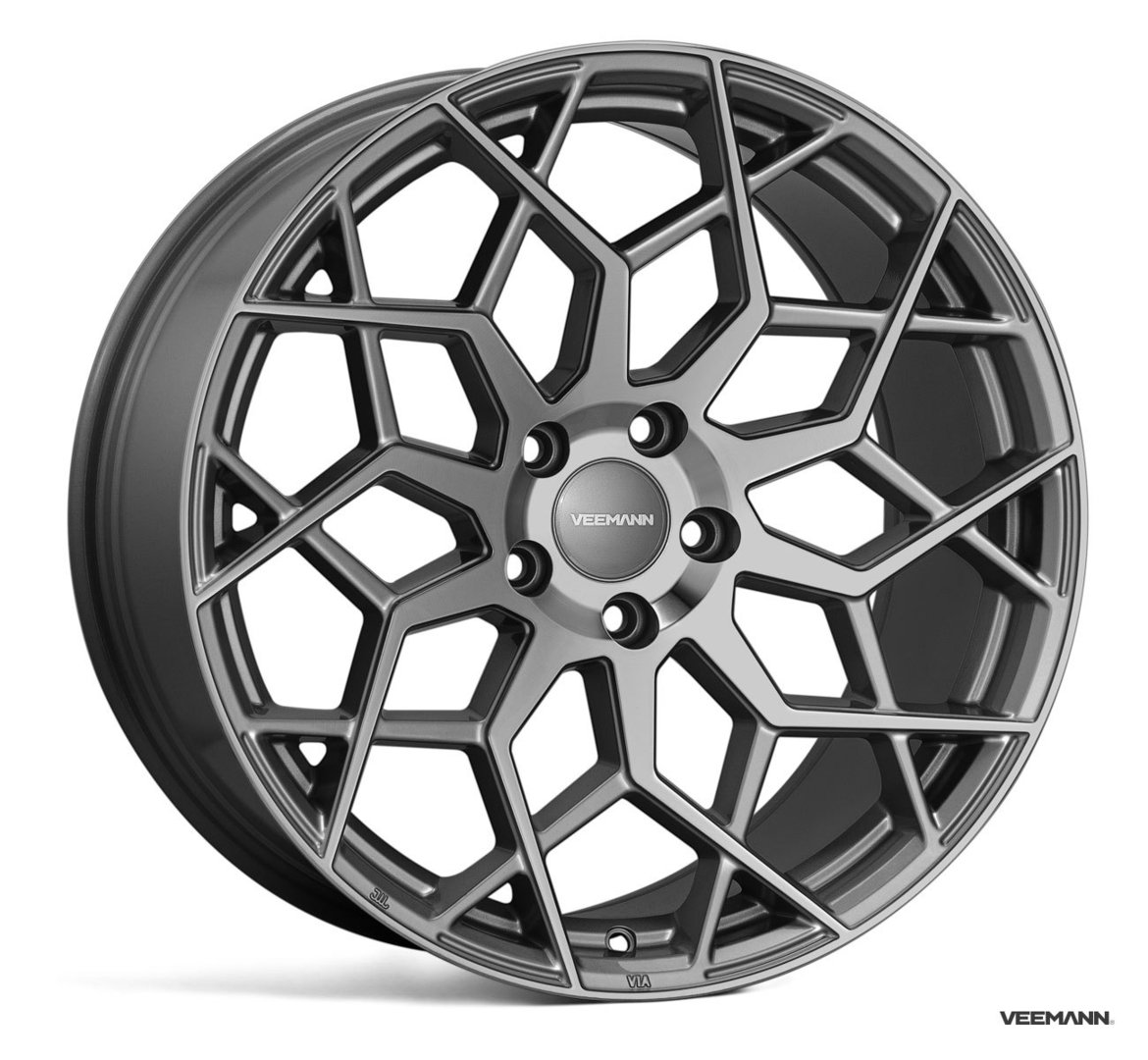 Veemann V-FS42 21" 9J ET32 + 10,5J ET43 5x112 Gloss Graphite - obrazek 2