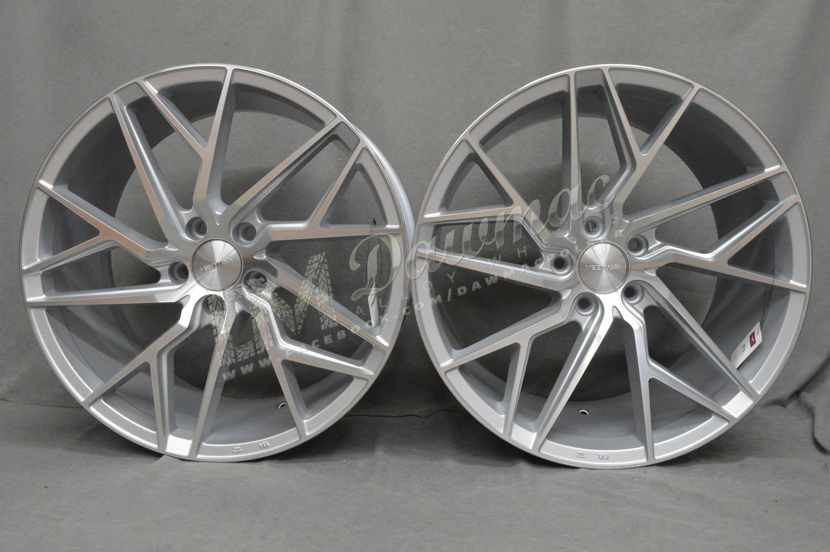 Veemann V-FS44 18" 8J ET42 + 9J ET42 5x112 Silver Machined - obrazek 2