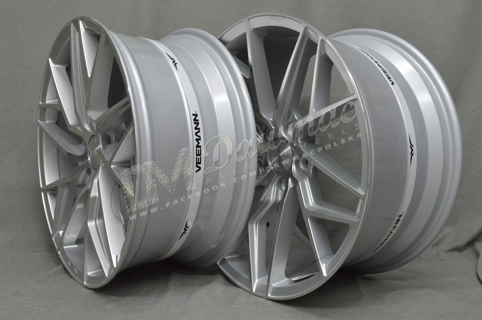 Veemann V-FS44 19" 8,5J ET35 + 9,5J ET42 5x120 Silver Machined - obrazek 5