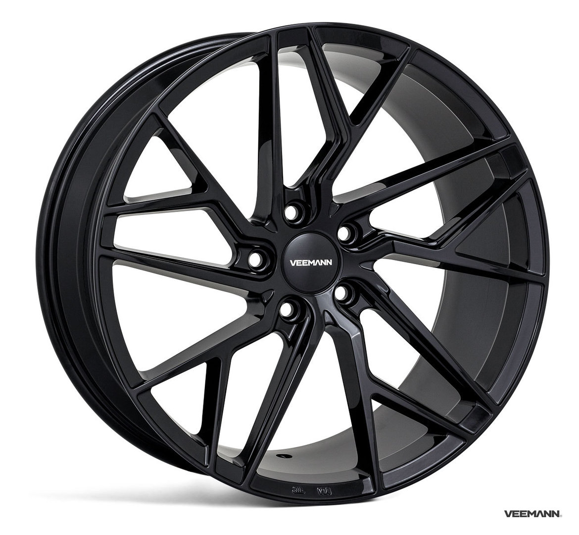Veemann V-FS44 19" 8,5J ET42 + 9,5J ET42 5x112 Gloss Black - obrazek 2