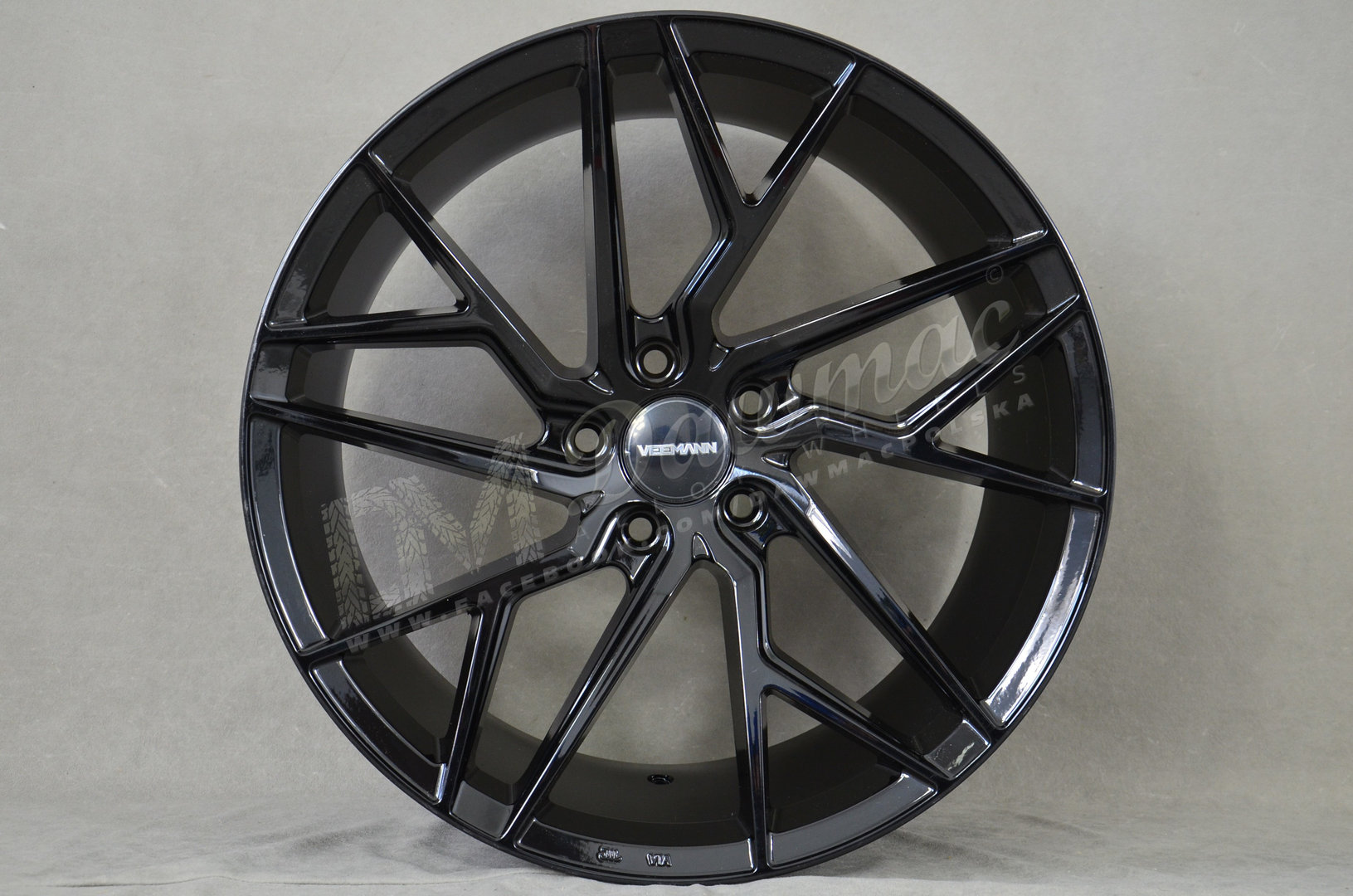Veemann V-FS44 21" 9J ET28 + 10,5J ET43 5x112 Gloss Black - obrazek 2