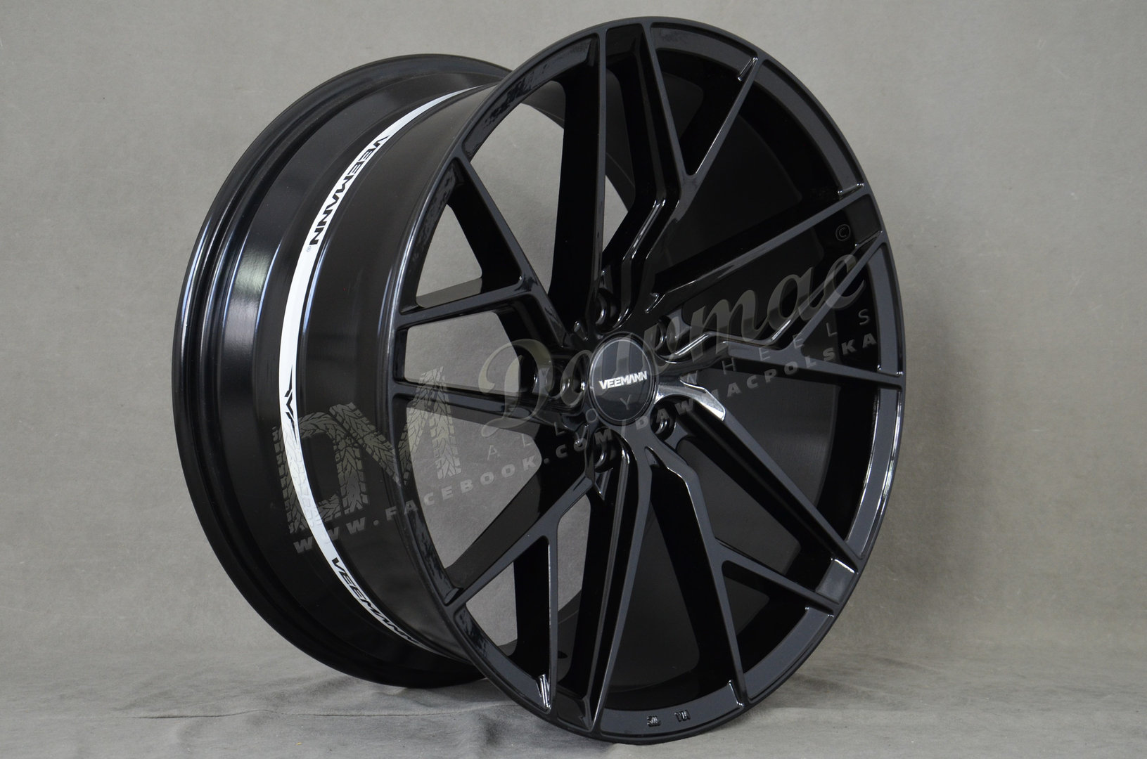 Veemann V-FS44 21" 9J ET28 + 10,5J ET43 5x112 Gloss Black - obrazek 3