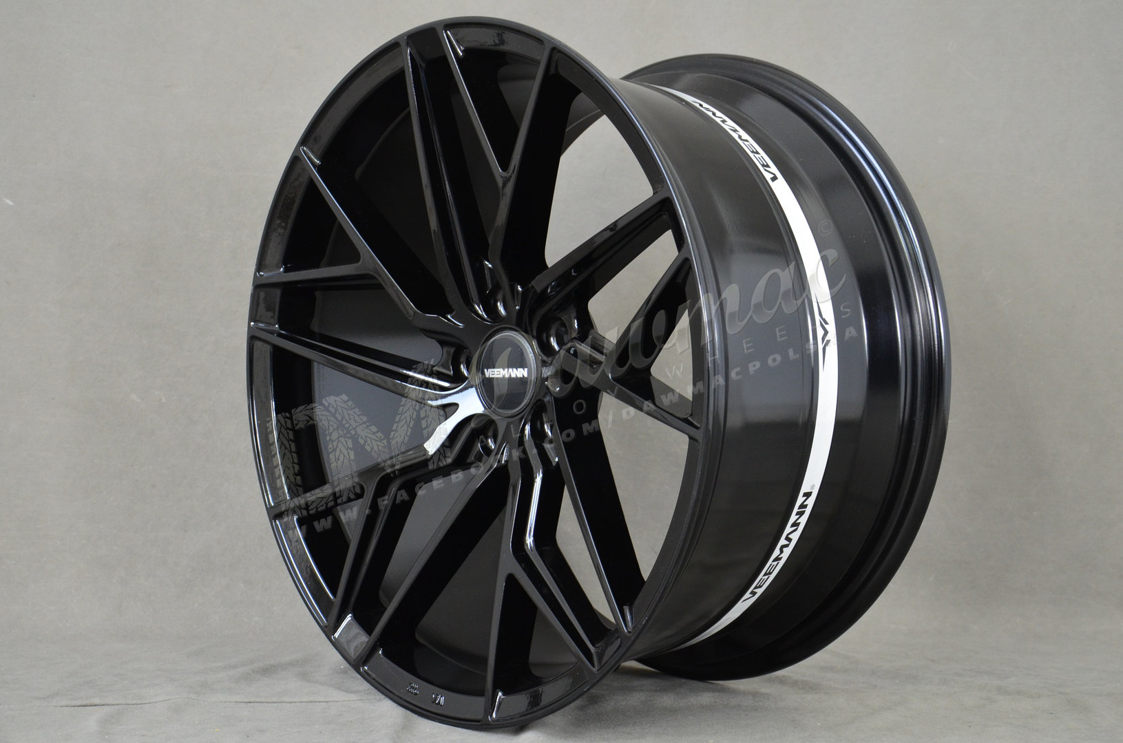 Veemann V-FS44 21" 9J ET28 + 10,5J ET43 5x112 Gloss Black - obrazek 4