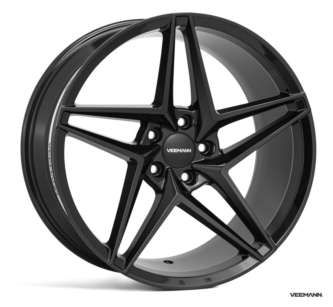 Veemann V-FS46 20" 8,5J ET26/ET38 + 10J ET42 5x112 Gloss Black - obrazek 2