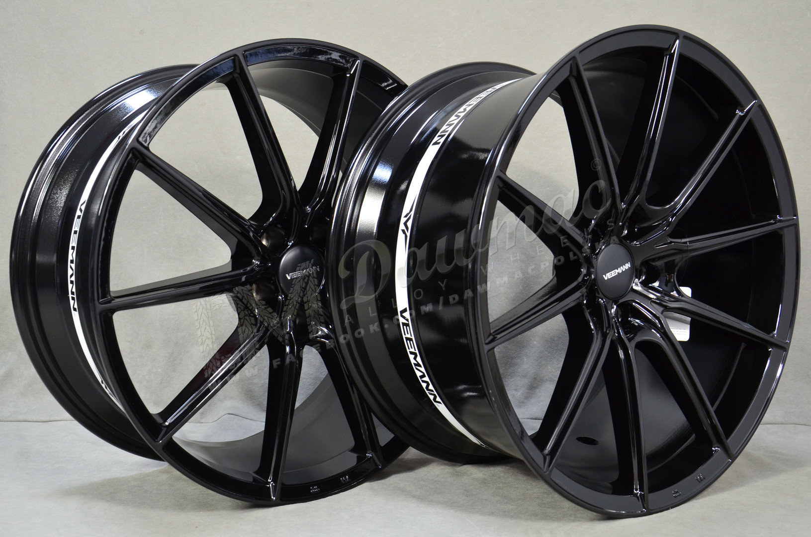 Veemann V-FS48 20" 8,5J ET28 + 10J ET42 5x112 Gloss Black - obrazek 4