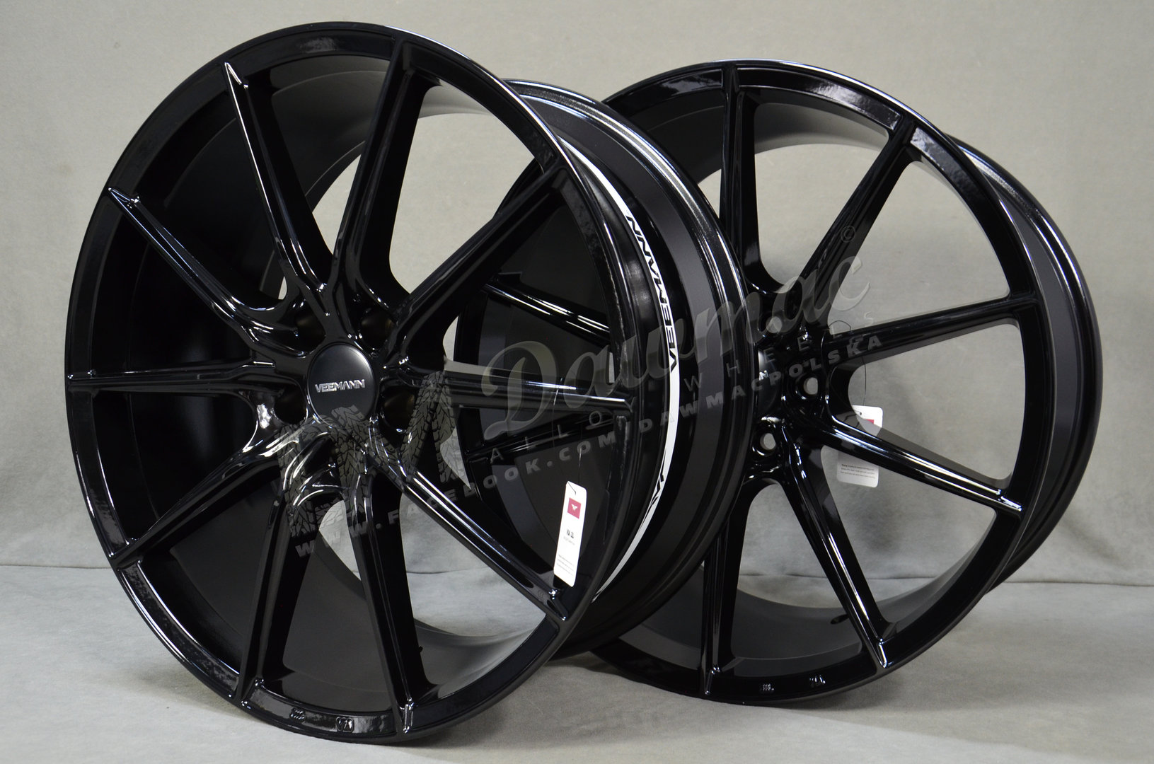 Veemann V-FS48 20" 8,5J ET28 + 10J ET42 5x112 Gloss Black - obrazek 5