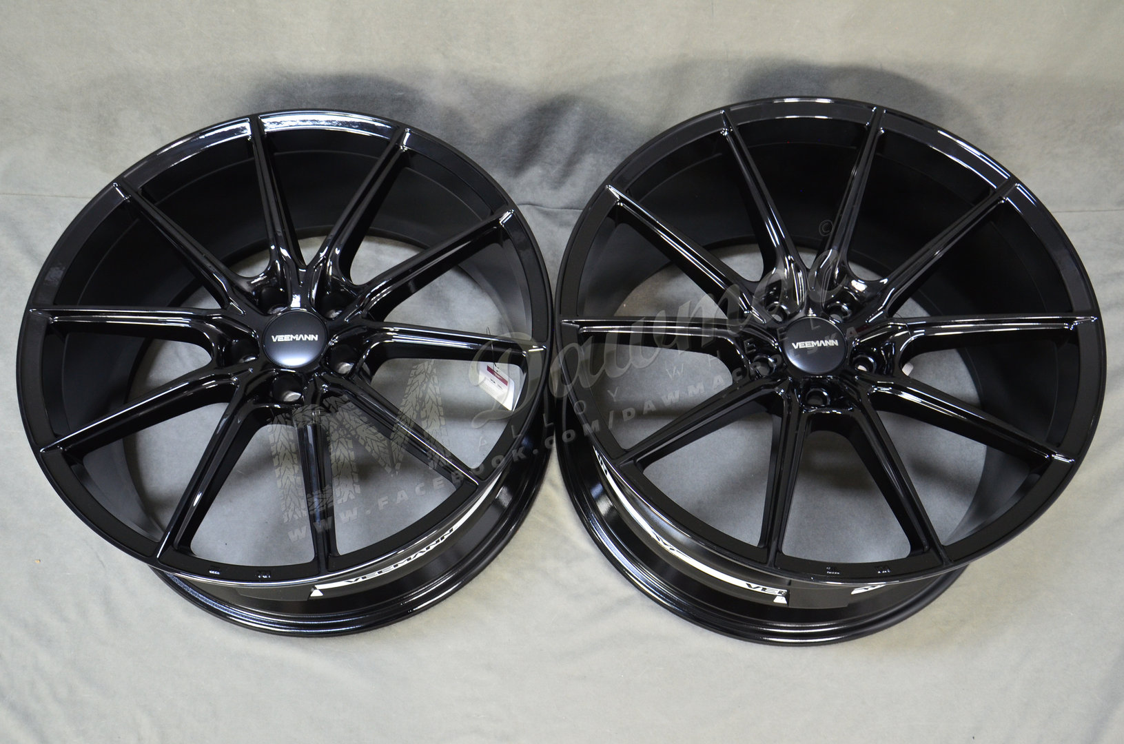 Veemann V-FS48 20" 8,5J ET28 + 10J ET42 5x112 Gloss Black - obrazek 6