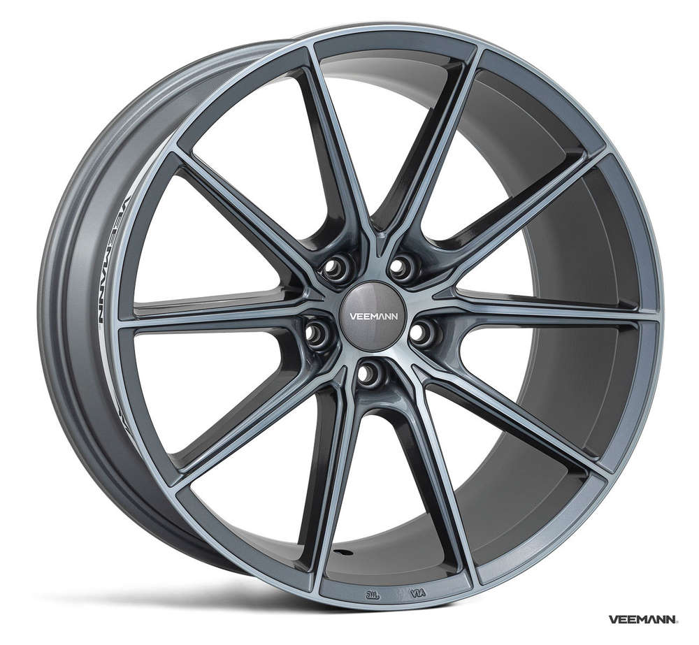 Veemann V-FS48 20" 8,5J ET35 + 10J ET43 5x120 Graphite Smoke Machined