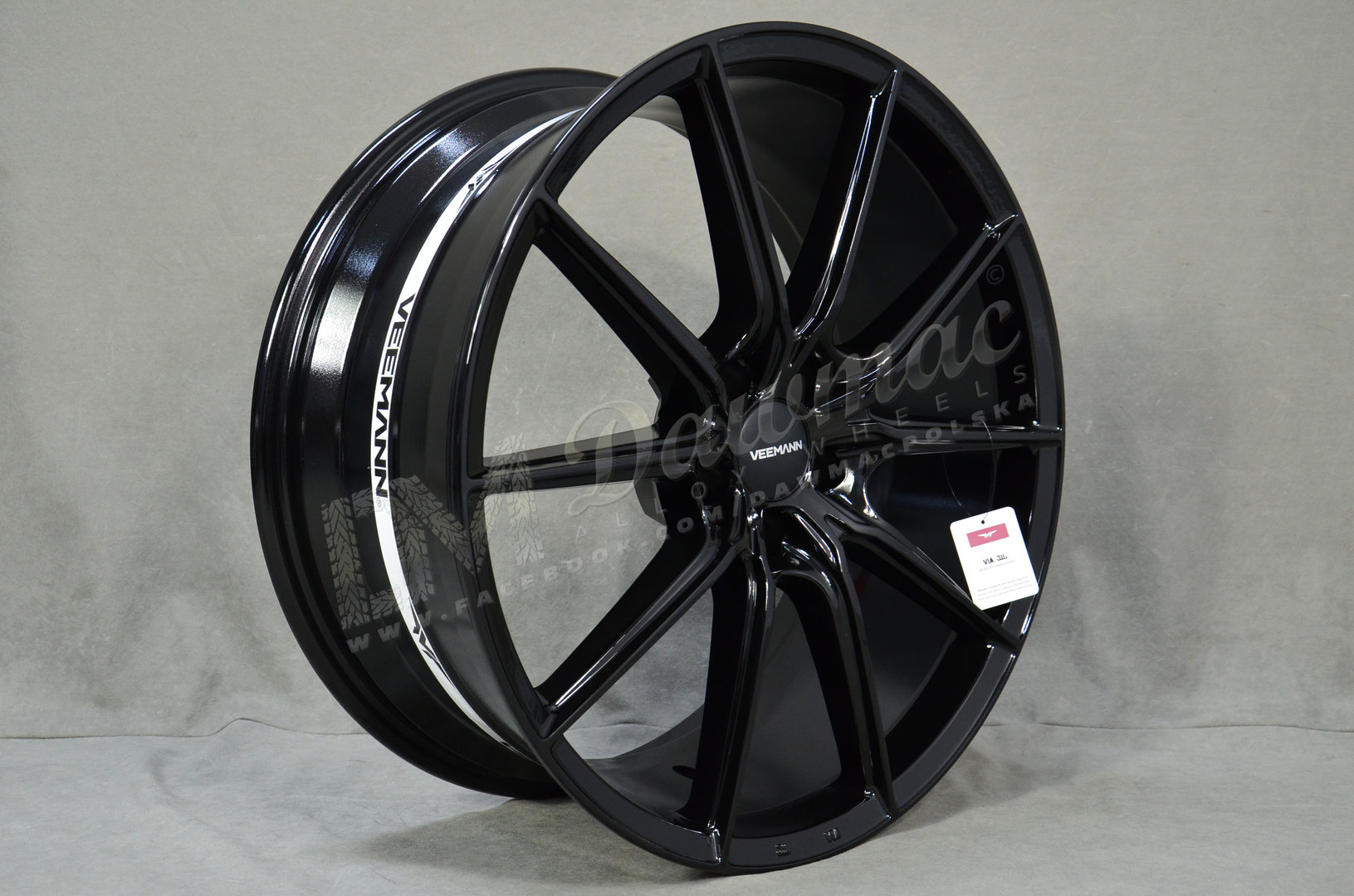 Veemann V-FS48 20" 8,5J ET38 + 10J ET42 5x112 Gloss Black - obrazek 4