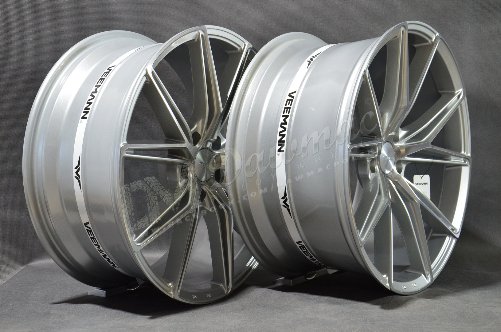 Veemann V-FS49 20" 8,5J ET35 + 10J ET43 5x120 Silver Machined Face - obrazek 5