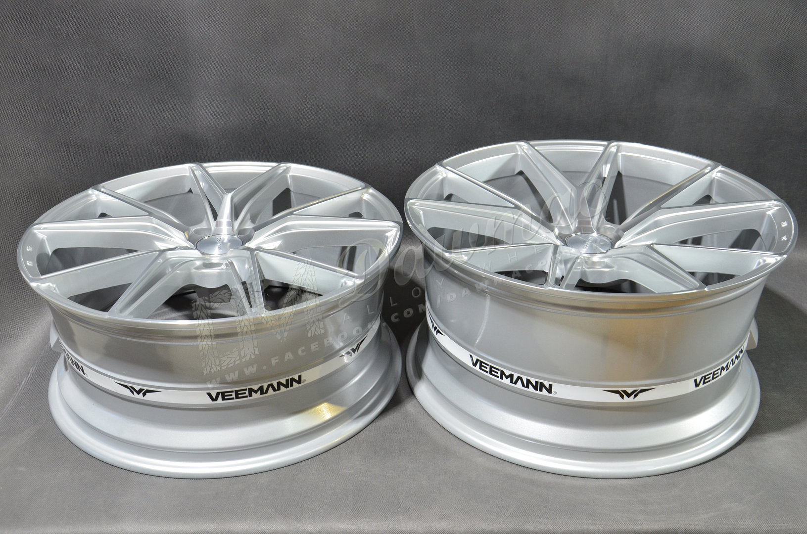 Veemann V-FS49 20" 8,5J ET35 + 10J ET43 5x120 Silver Machined Face - obrazek 6
